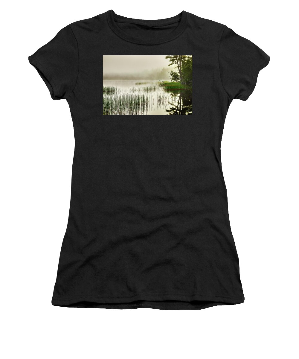 Acadia Women's T-Shirt featuring the photograph Acadia Fog 34a2034 by Greg Hartford