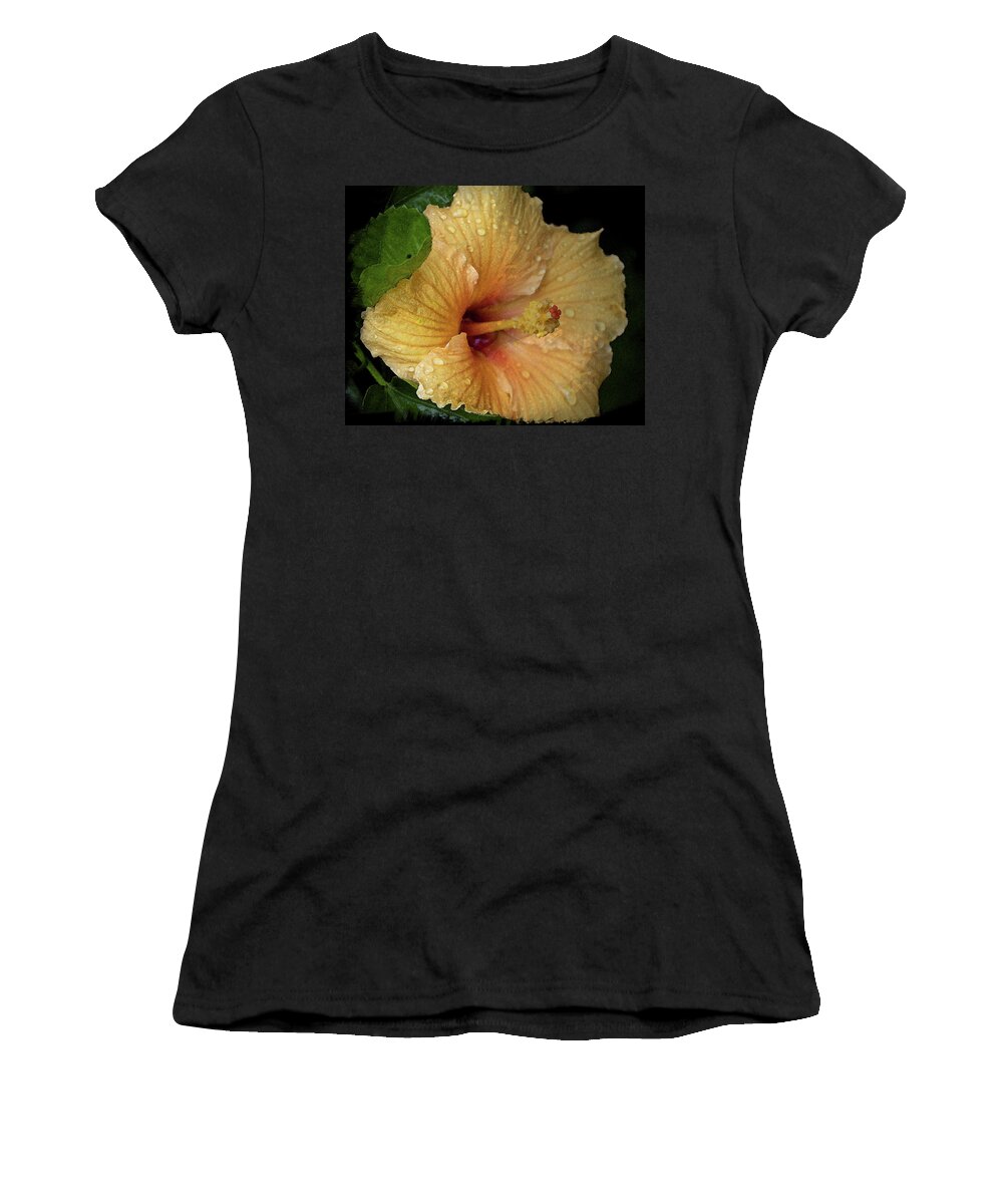 Hibiscus Women's T-Shirt featuring the photograph After the Rain by M Kathleen Warren