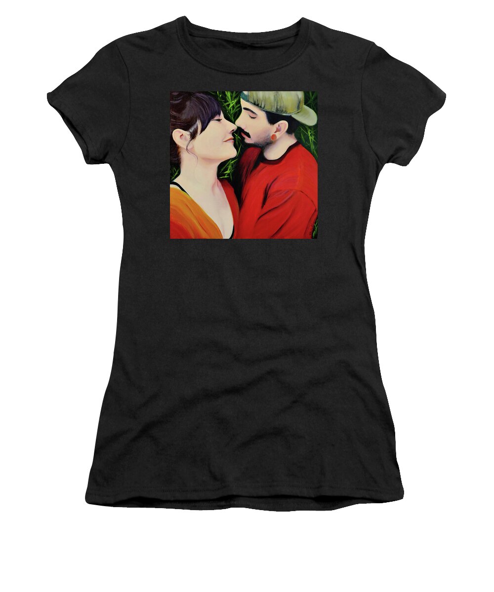 Admiration Women's T-Shirt featuring the painting Amore by Tracy Hutchinson