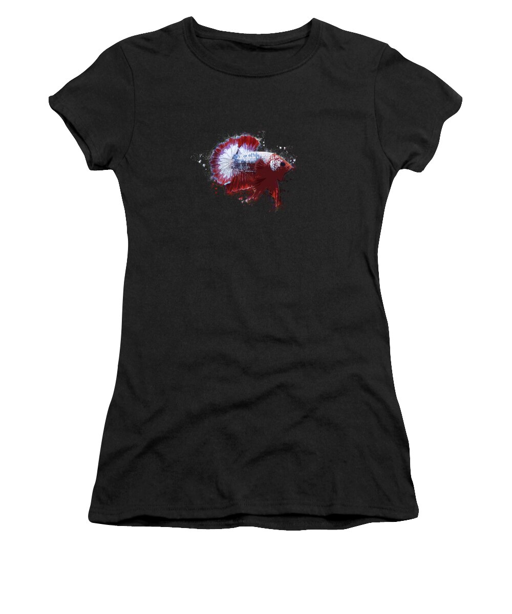 Artistic Women's T-Shirt featuring the digital art Artistic FCCP Betta Fish by Sambel Pedes