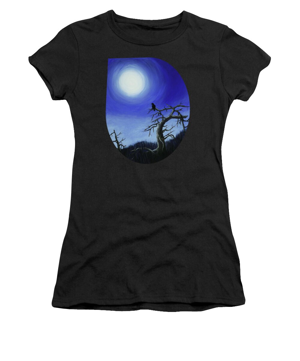 Interior Women's T-Shirt featuring the painting Full Moon by Anastasiya Malakhova