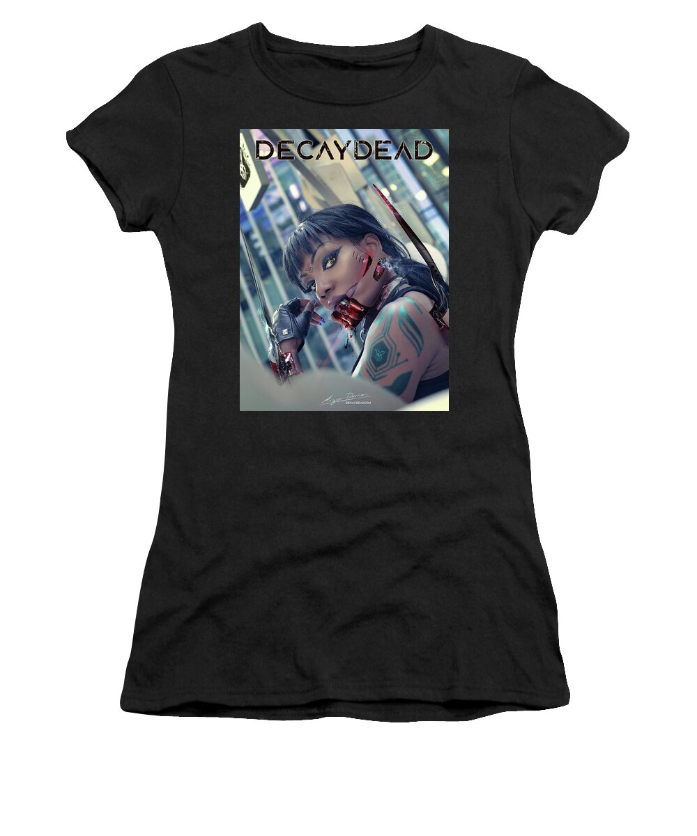 Argus Dorian Women's T-Shirt featuring the digital art Nyx-x by Argus Dorian