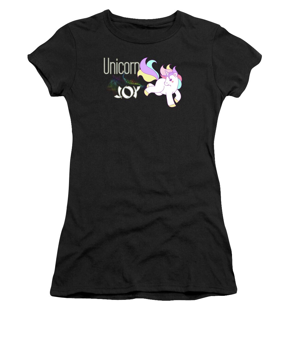 Unicorn Women's T-Shirt featuring the digital art Unicorn Joy by Tanya Owens