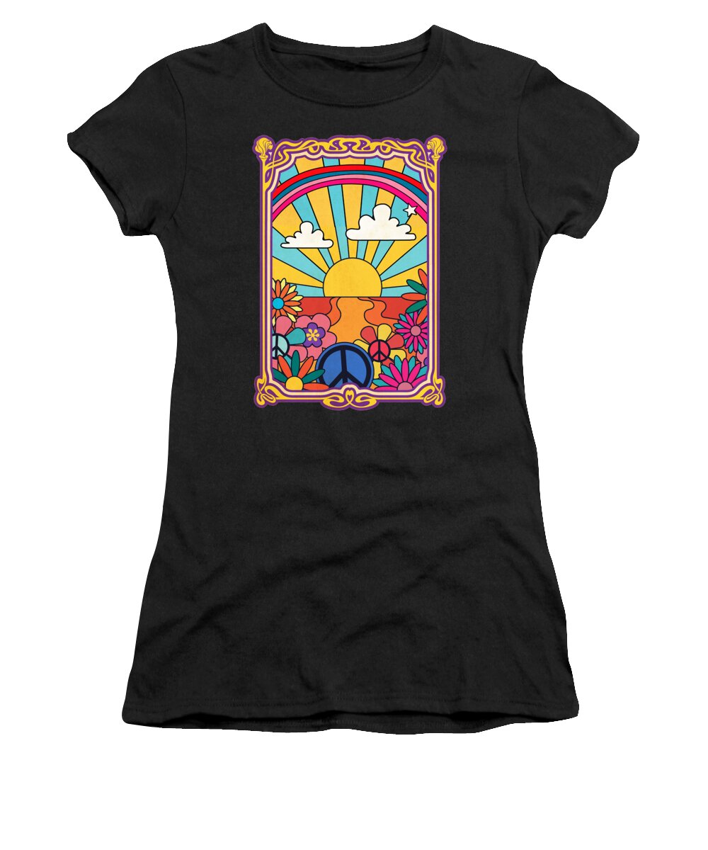 70's Women's T-Shirt featuring the digital art Groovy Retro by Mark Ashkenazi