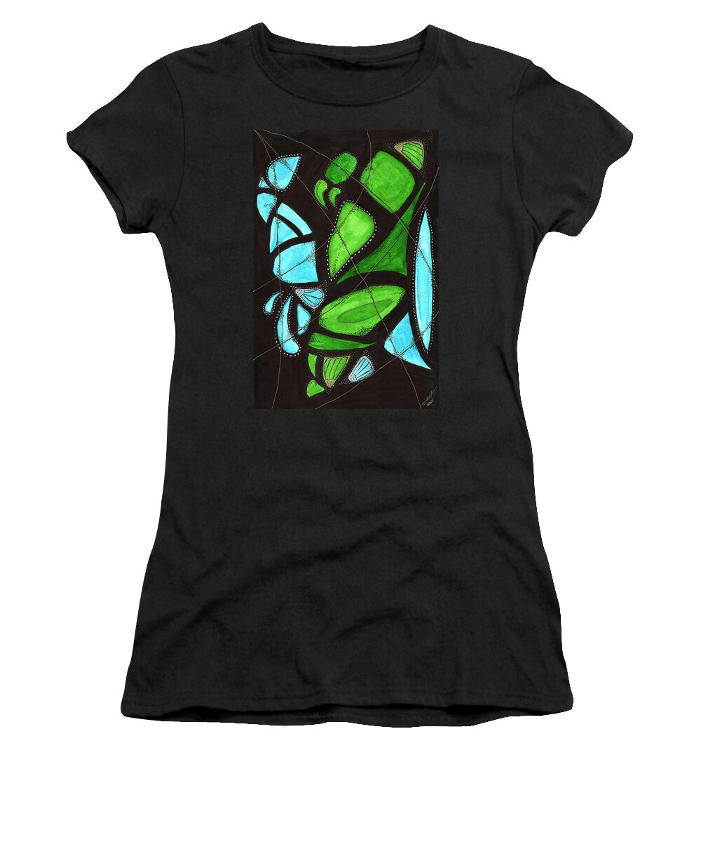 Abstract Women's T-Shirt featuring the painting Ascendant by Misty Morehead
