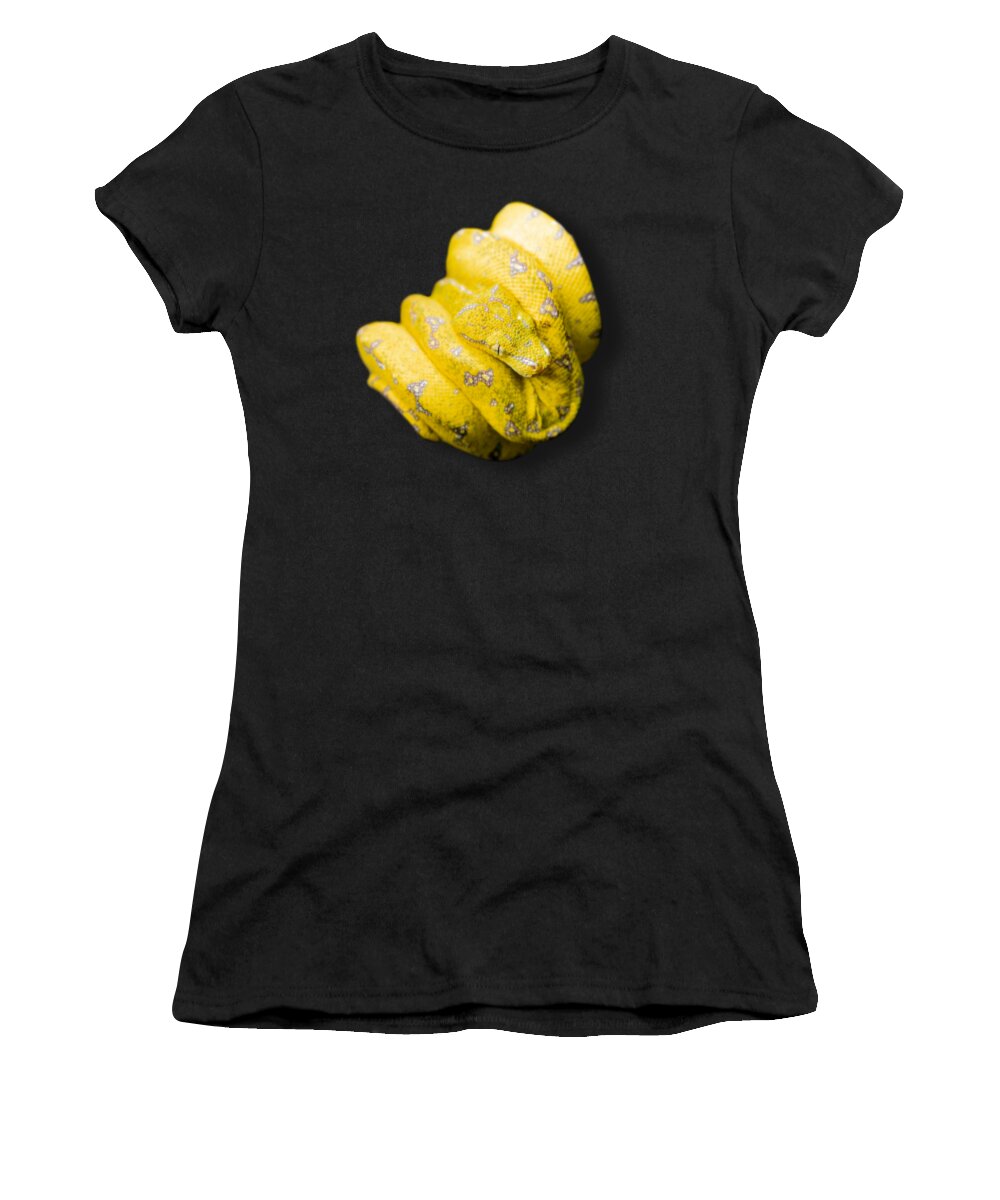 Green Tree Python Women's T-Shirt featuring the photograph Baby Green Tree Python by Weston Westmoreland