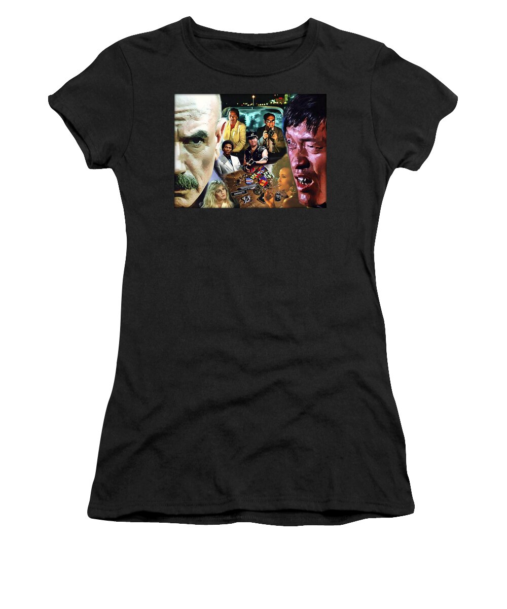 Miami Vice Women's T-Shirt featuring the digital art Back in the World by Mark Baranowski