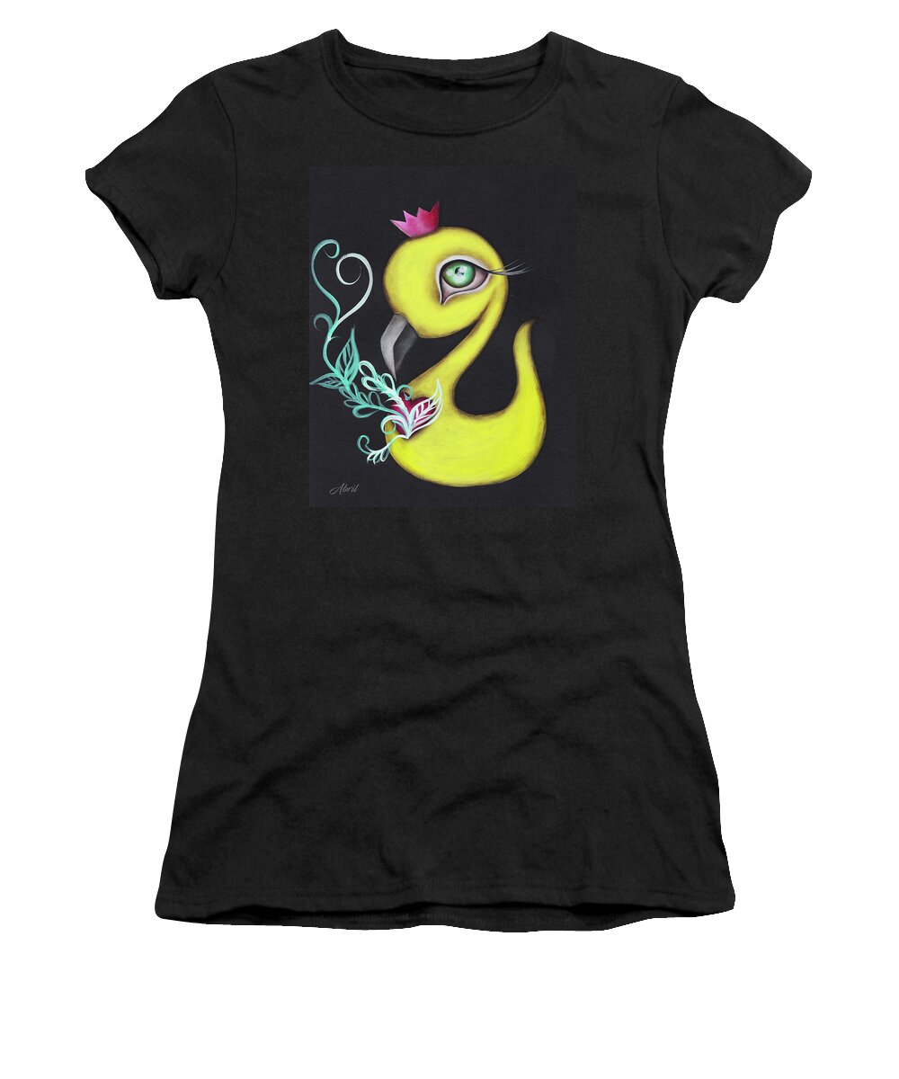 Duck Women's T-Shirt featuring the painting Bardan by Abril Andrade