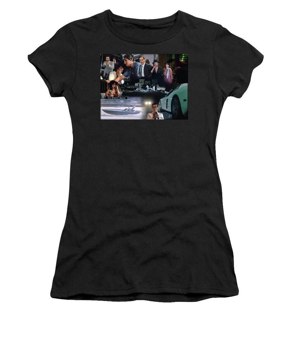 Miami Vice Women's T-Shirt featuring the digital art Baseballs of Death 2 by Mark Baranowski