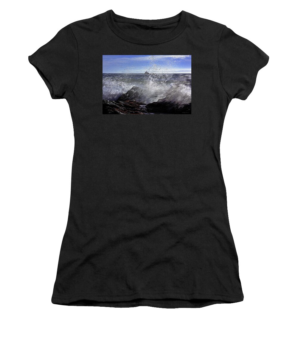 Bold Coast At Quoddy Head State Park Women's T-Shirt featuring the photograph Bold Coast At Quoddy Head by Marty Saccone