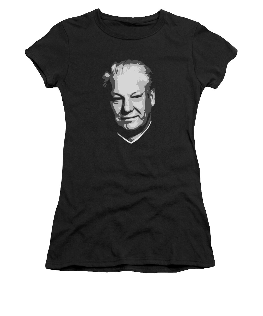 Boris Women's T-Shirt featuring the digital art Boris Yeltsin Black and White by Filip Schpindel