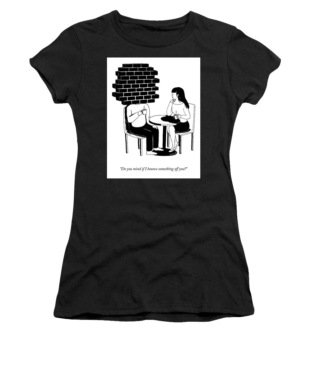 Cctk Women's T-Shirt featuring the drawing Bounce Something Off You by Suerynn Lee