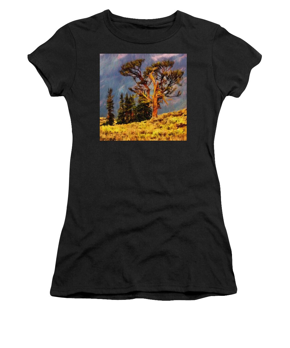 Bristlecone Pine Women's T-Shirt featuring the digital art Bristlecone Pine - Ancient Tree by Russ Harris
