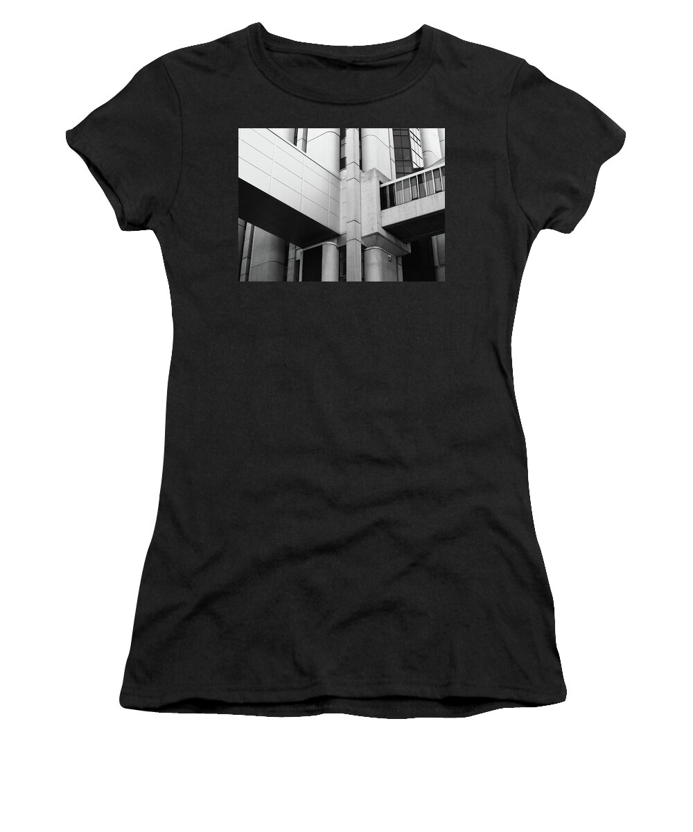 Brutalist Women's T-Shirt featuring the photograph Brutalist Junction - Worsley Building Leeds by Philip Openshaw