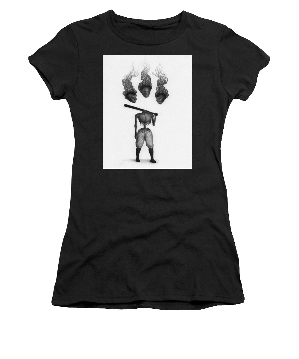 Horror Women's T-Shirt featuring the drawing Caleb - Artwork by Ryan Nieves