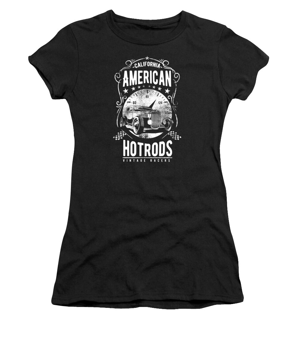 Muscle Car Women's T-Shirt featuring the digital art California American Hotrods by Jacob Zelazny