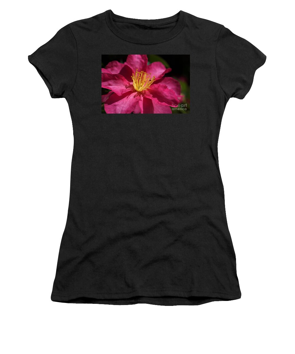 Ericales Women's T-Shirt featuring the photograph Camellia Sasanqua by Joy Watson