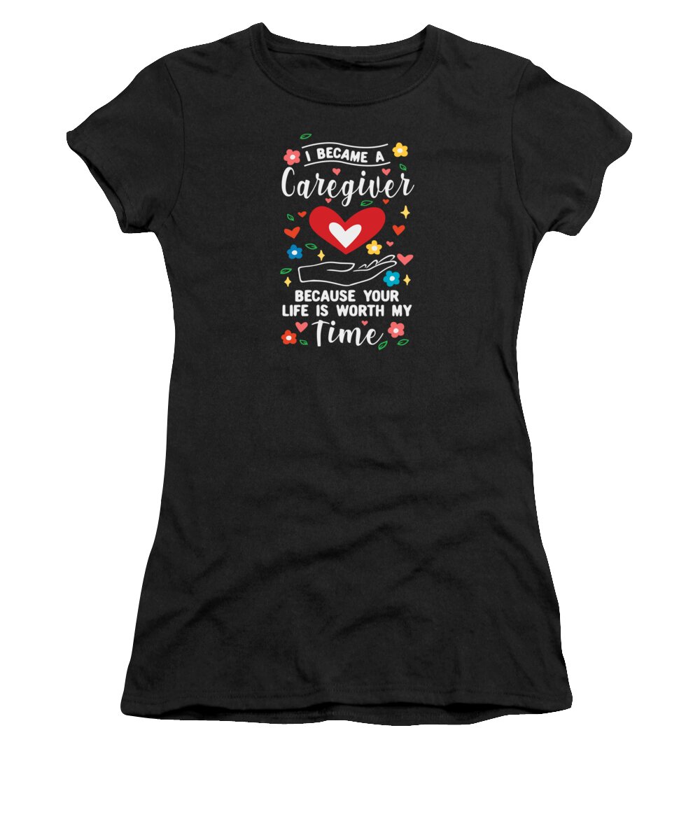 Caregiver Women's T-Shirt featuring the digital art Caregiving Healthcare Workers Medication Caregiver by Toms Tee Store