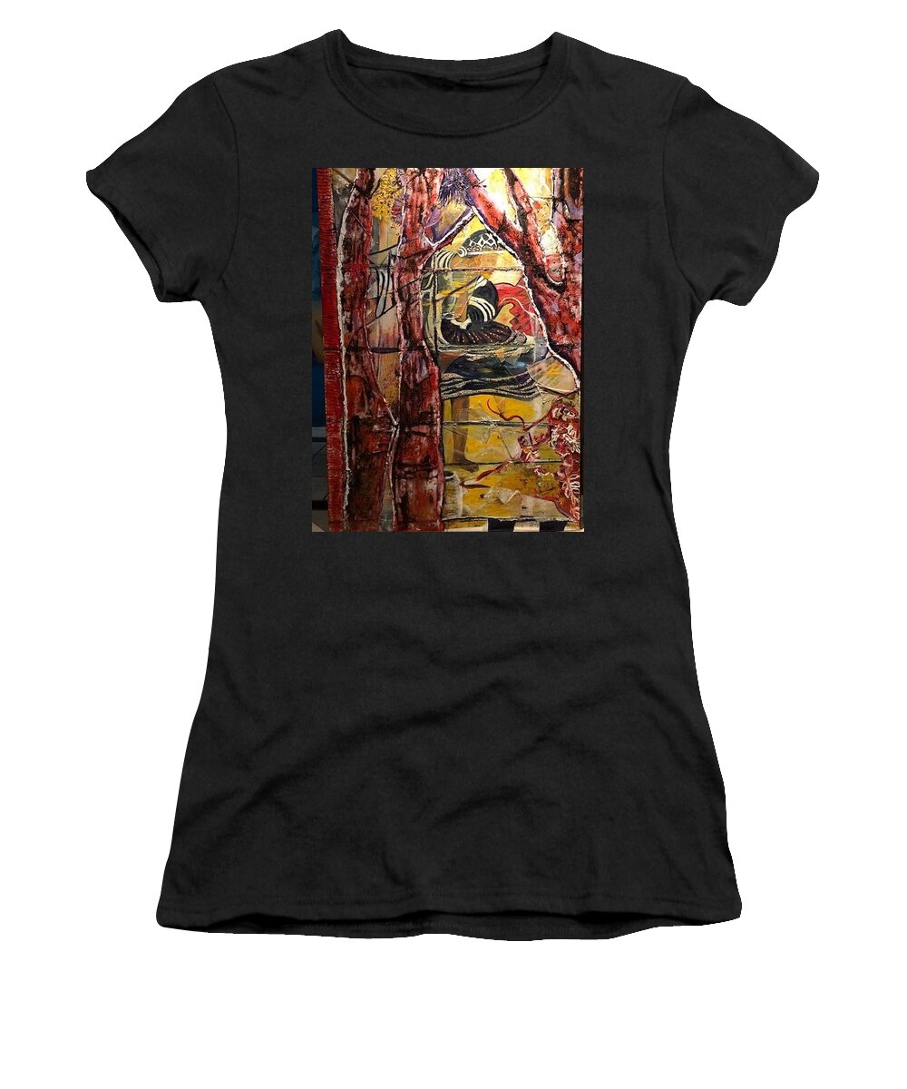 Dancing Women's T-Shirt featuring the painting Celebration by Peggy Blood