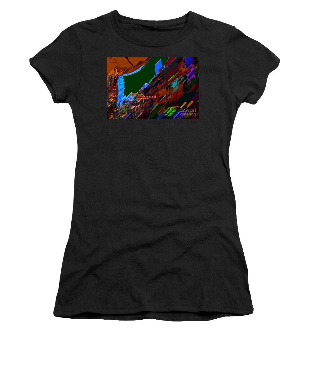 Chinatown Women's T-Shirt featuring the photograph Chinatown Street Abstract by Katherine Erickson