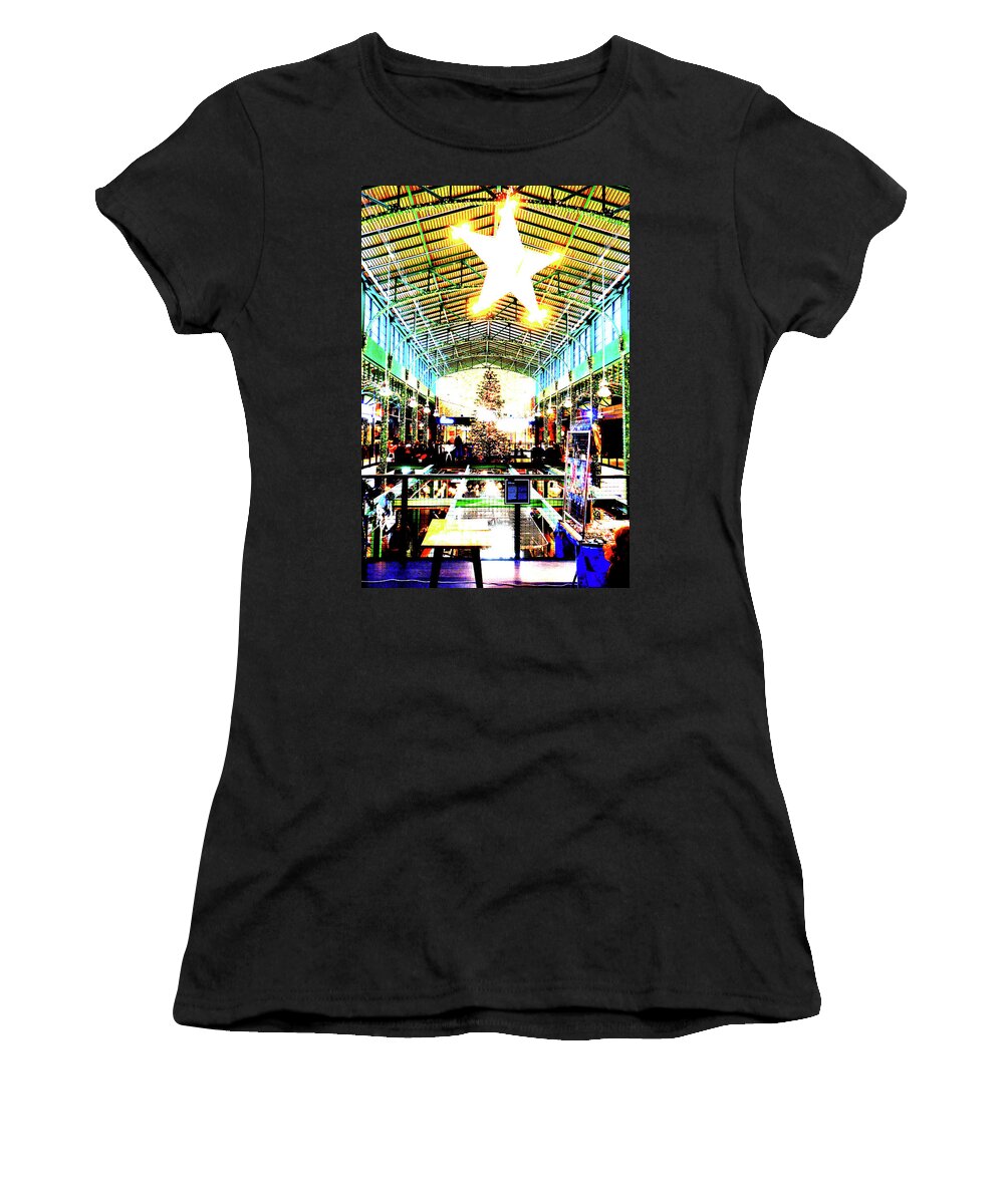 Christmas Women's T-Shirt featuring the photograph Christmas In Mall In Warsaw, Poland 2 by John Siest