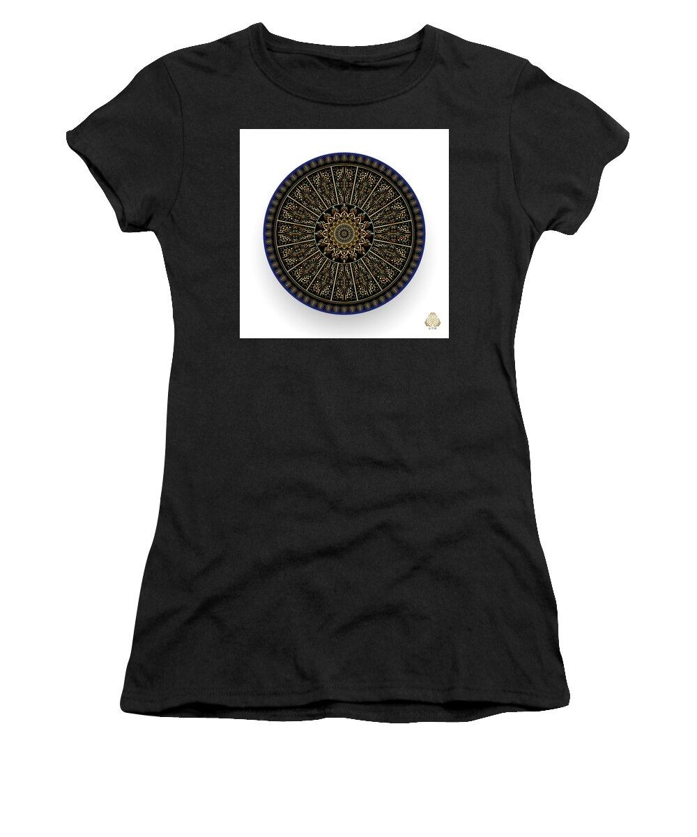 Abstract Graphic Mandala Women's T-Shirt featuring the digital art Circumplexical No 4131 by Alan Bennington