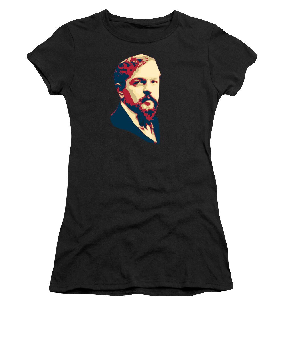 Claude Debussy Women's T-Shirt featuring the digital art Claude Debussy by Megan Miller