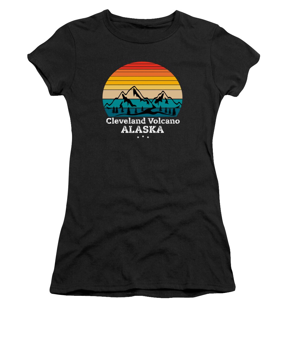 Cleveland Volcano Women's T-Shirt featuring the drawing Cleveland Volcano Alaska by Bruno