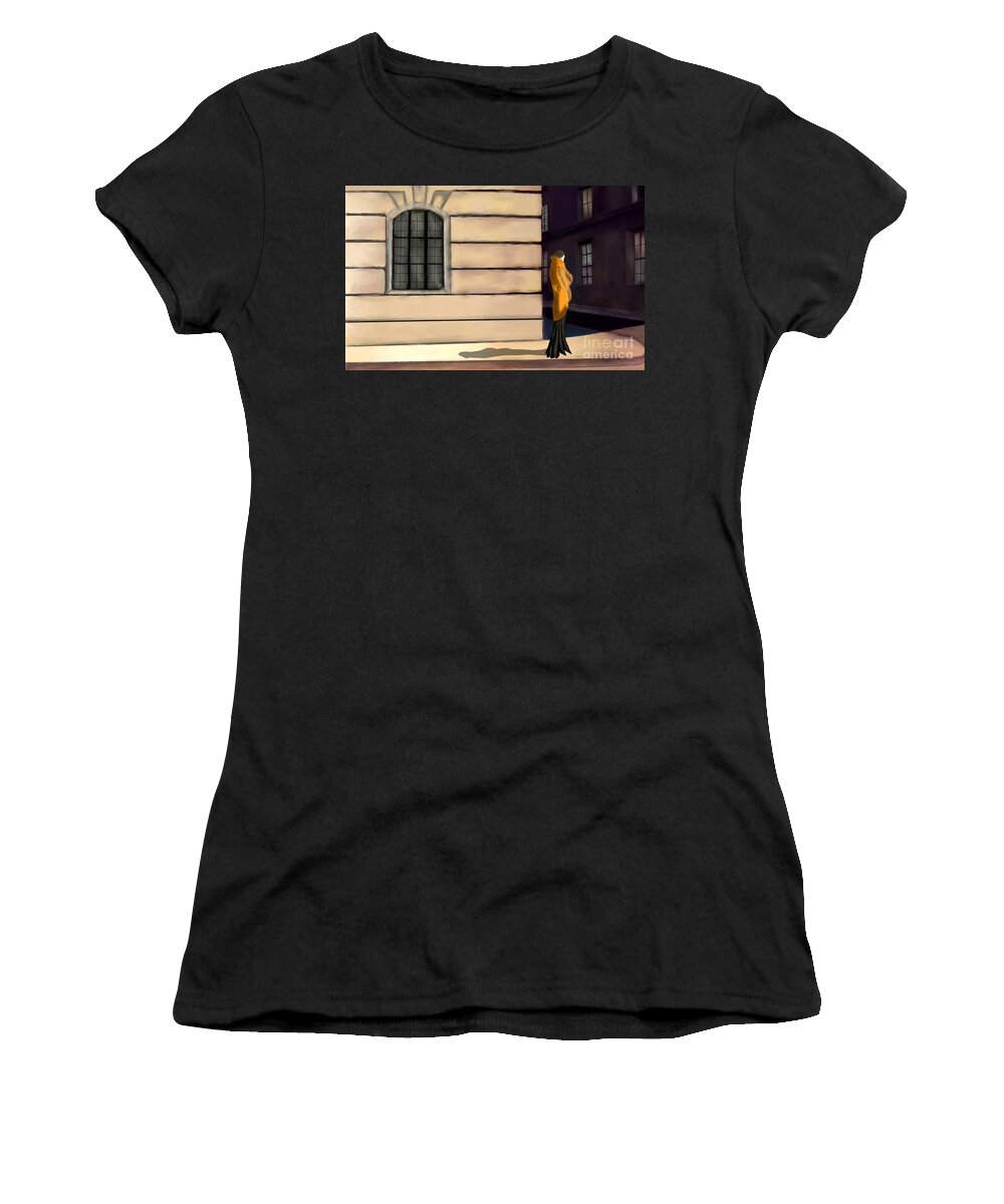 Street Art Fashion Women's T-Shirt featuring the painting Cold Afternoon by Ana Borras