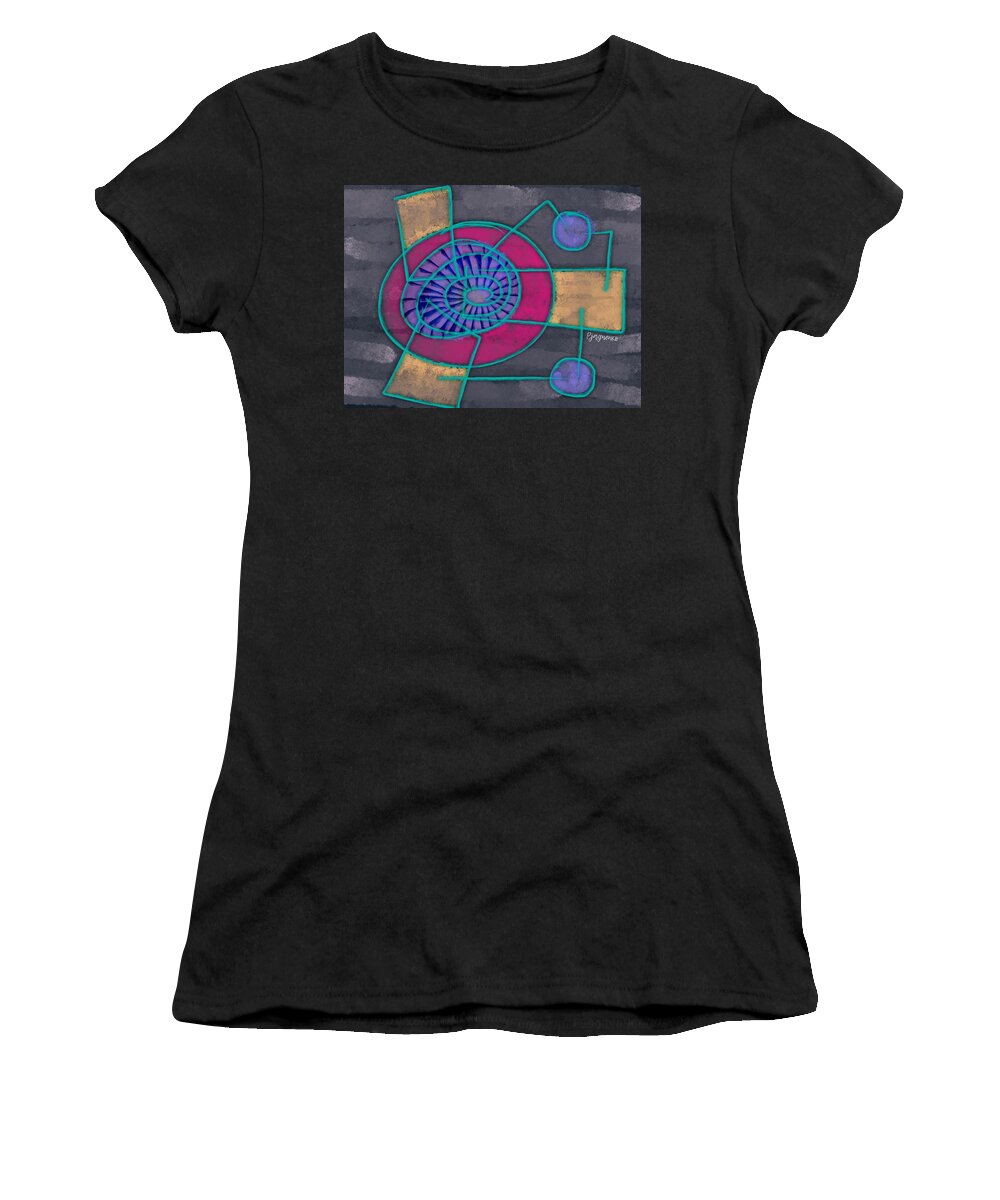 Collage Women's T-Shirt featuring the digital art Collage #62 by Ljev Rjadcenko