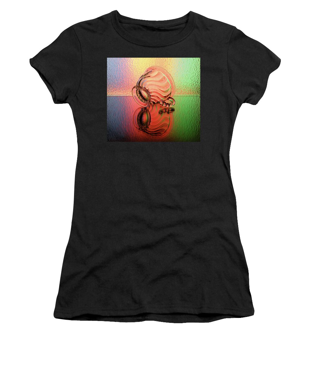 Colored Reflections Women's T-Shirt featuring the photograph Colored Reflections by Sylvia Goldkranz