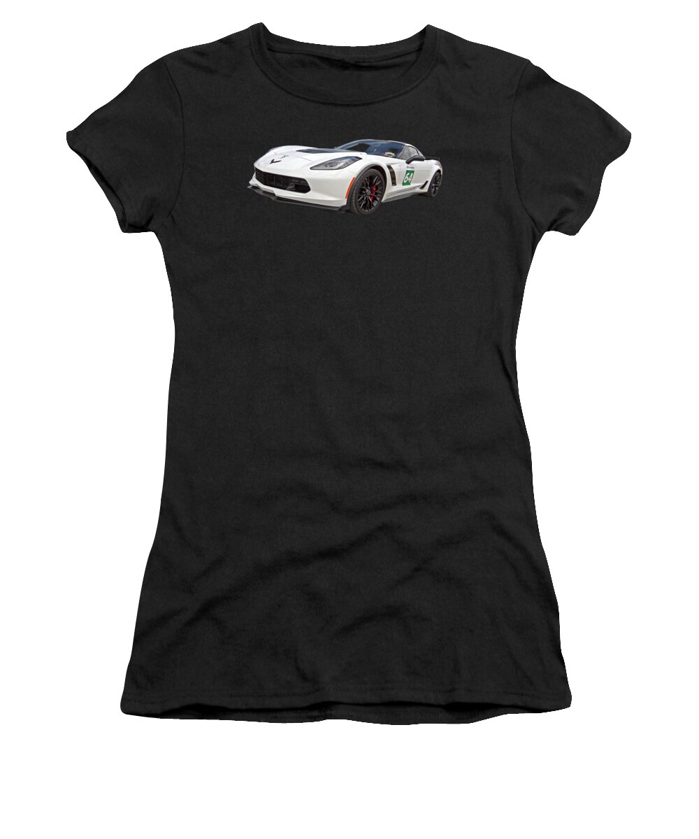 Corvette Stingray Women's T-Shirt featuring the photograph Corvette C7 Z06 Coupe by Gill Billington