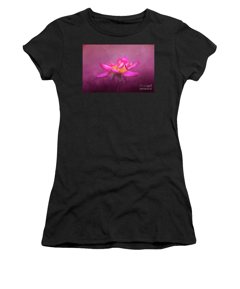 Rose Women's T-Shirt featuring the photograph Cosmic Rose by Joan Bertucci