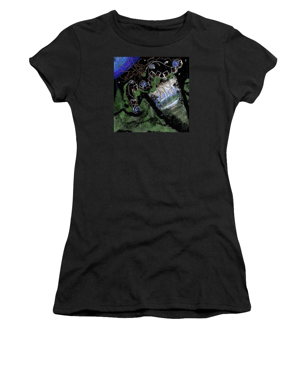 Roots Women's T-Shirt featuring the digital art Creating Roots by Amber Lasche