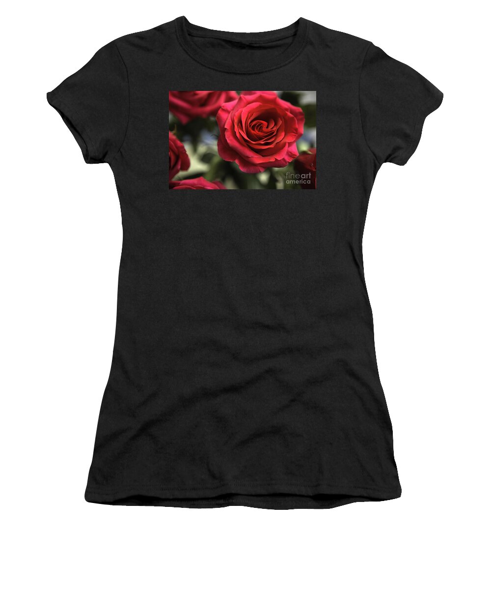 Rose Women's T-Shirt featuring the photograph Crimson Rose by Manuela's Camera Obscura
