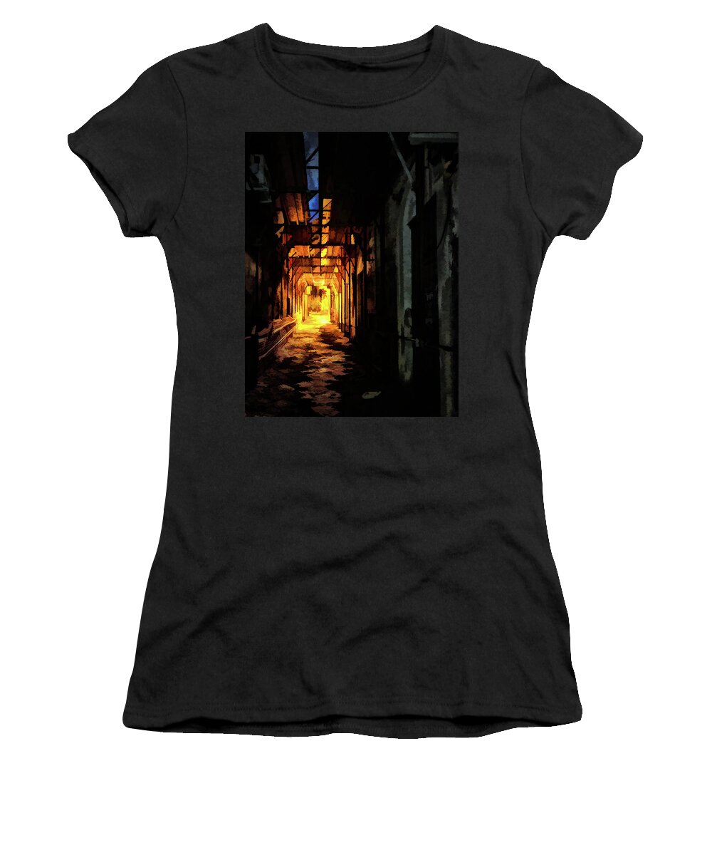 2019 Women's T-Shirt featuring the photograph Dante's Alley by Monroe Payne
