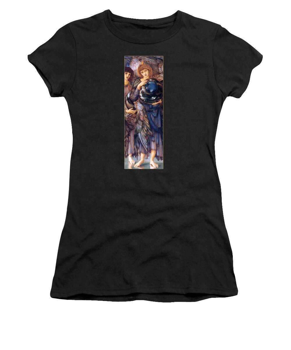 Edward Women's T-Shirt featuring the painting Days Of Creation Angel First 1876 by Edward Burne Jones
