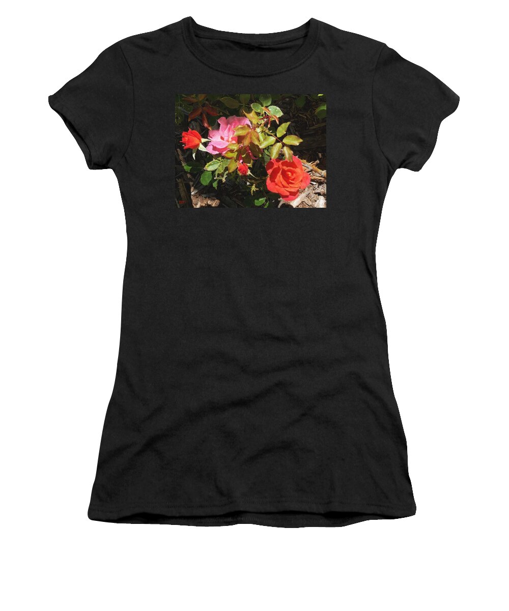 Roses Women's T-Shirt featuring the photograph Disney Roses Four by Brian Watt