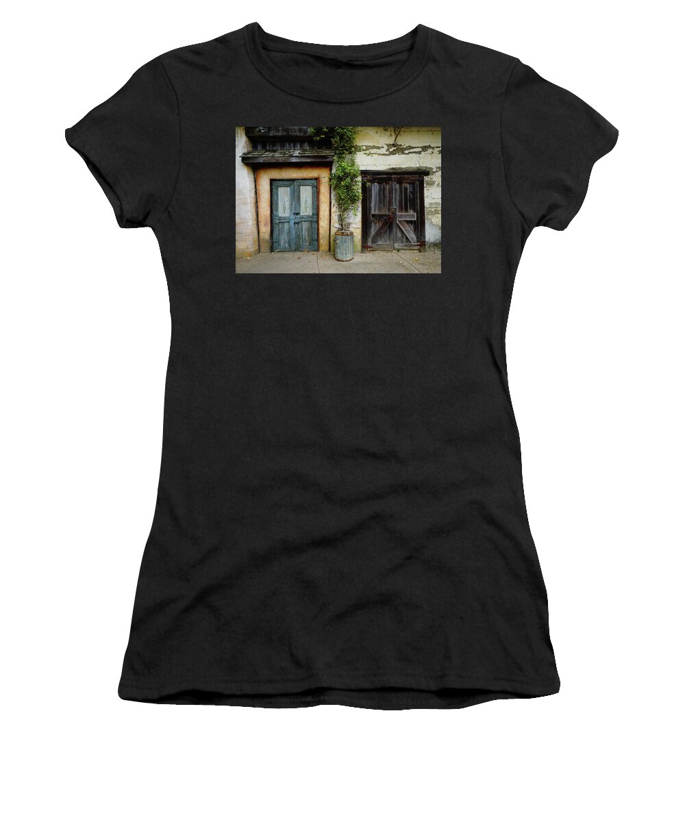 Harmony Women's T-Shirt featuring the photograph Doors of Harmony by Brett Harvey