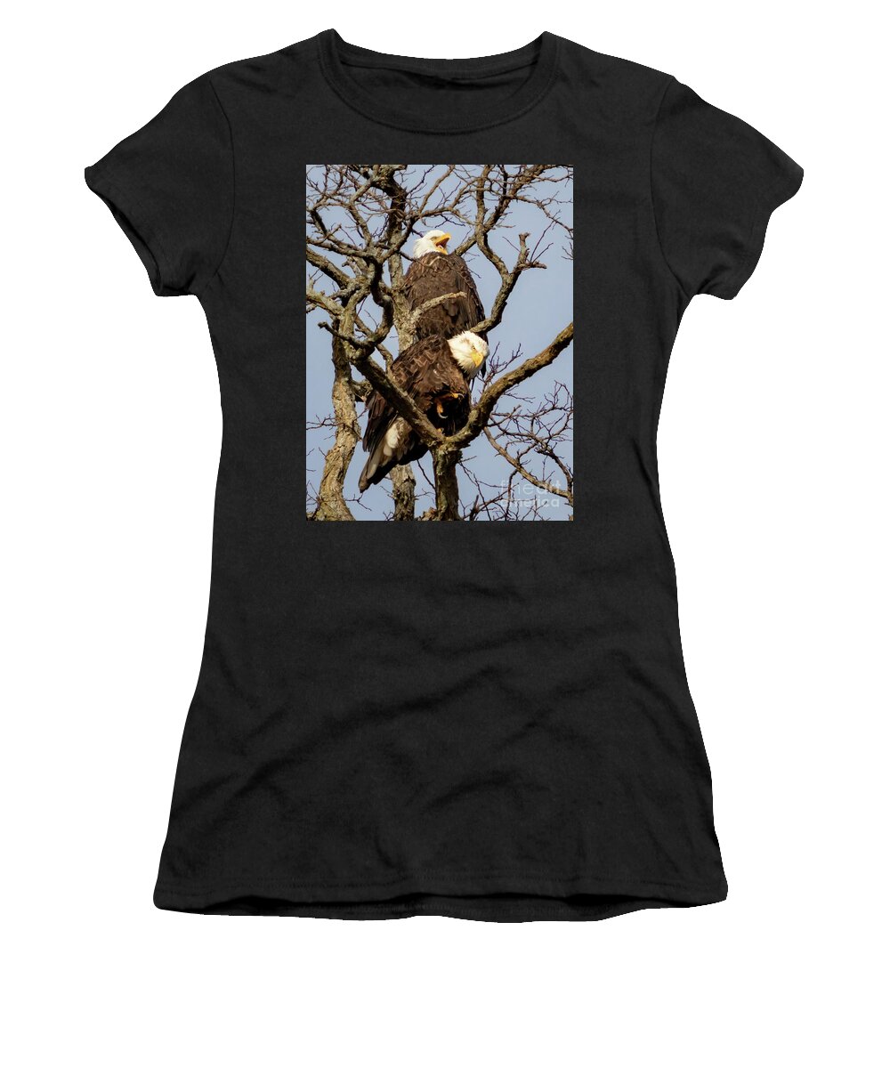 Eagle Women's T-Shirt featuring the photograph Eagle Expressions by Alyssa Tumale