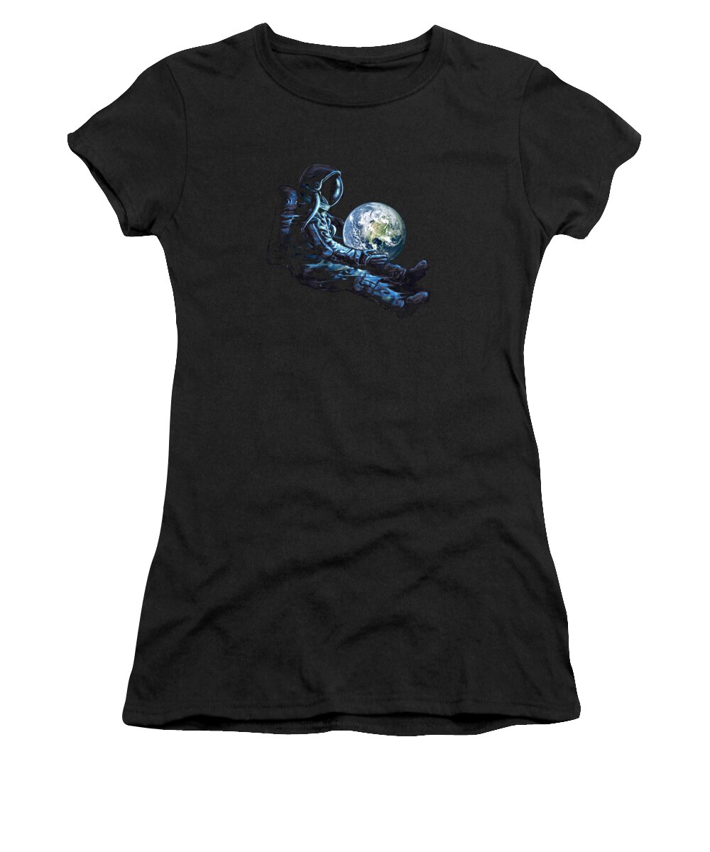 Earth Women's T-Shirt featuring the digital art Earth Play by Nicebleed