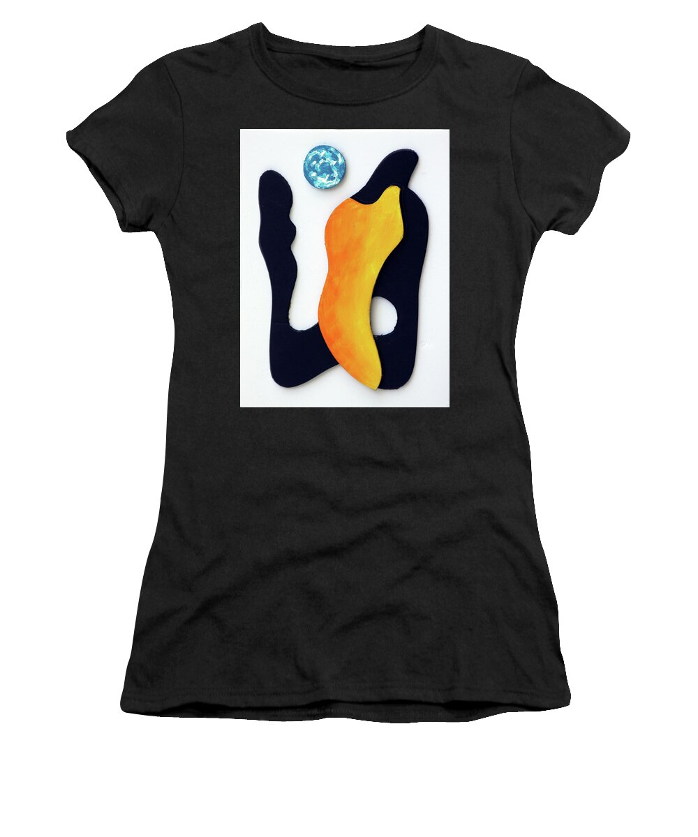 Earth Women's T-Shirt featuring the painting Earth Shadows by John Lautermilch