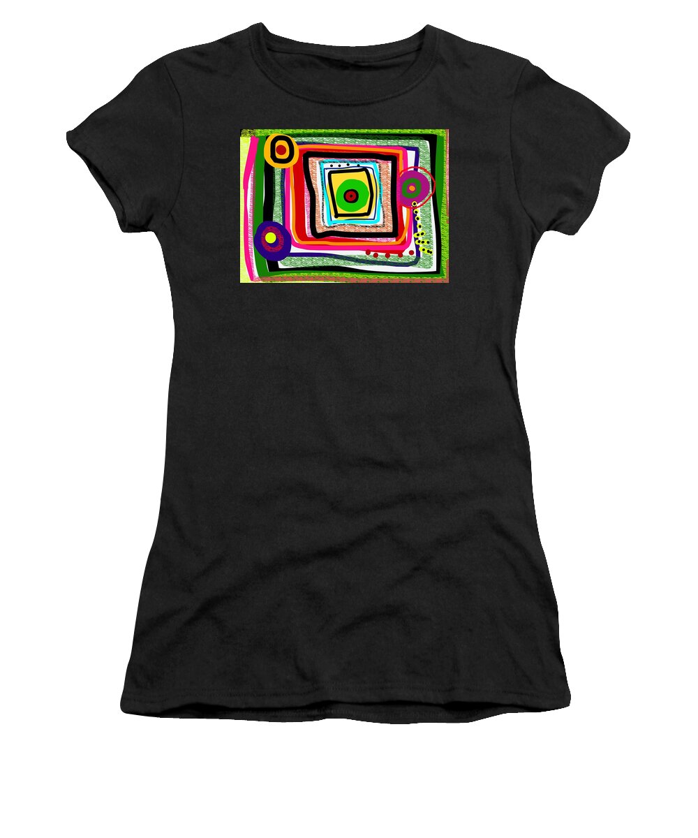 Abstract Women's T-Shirt featuring the digital art Easter Eyes by Susan Fielder