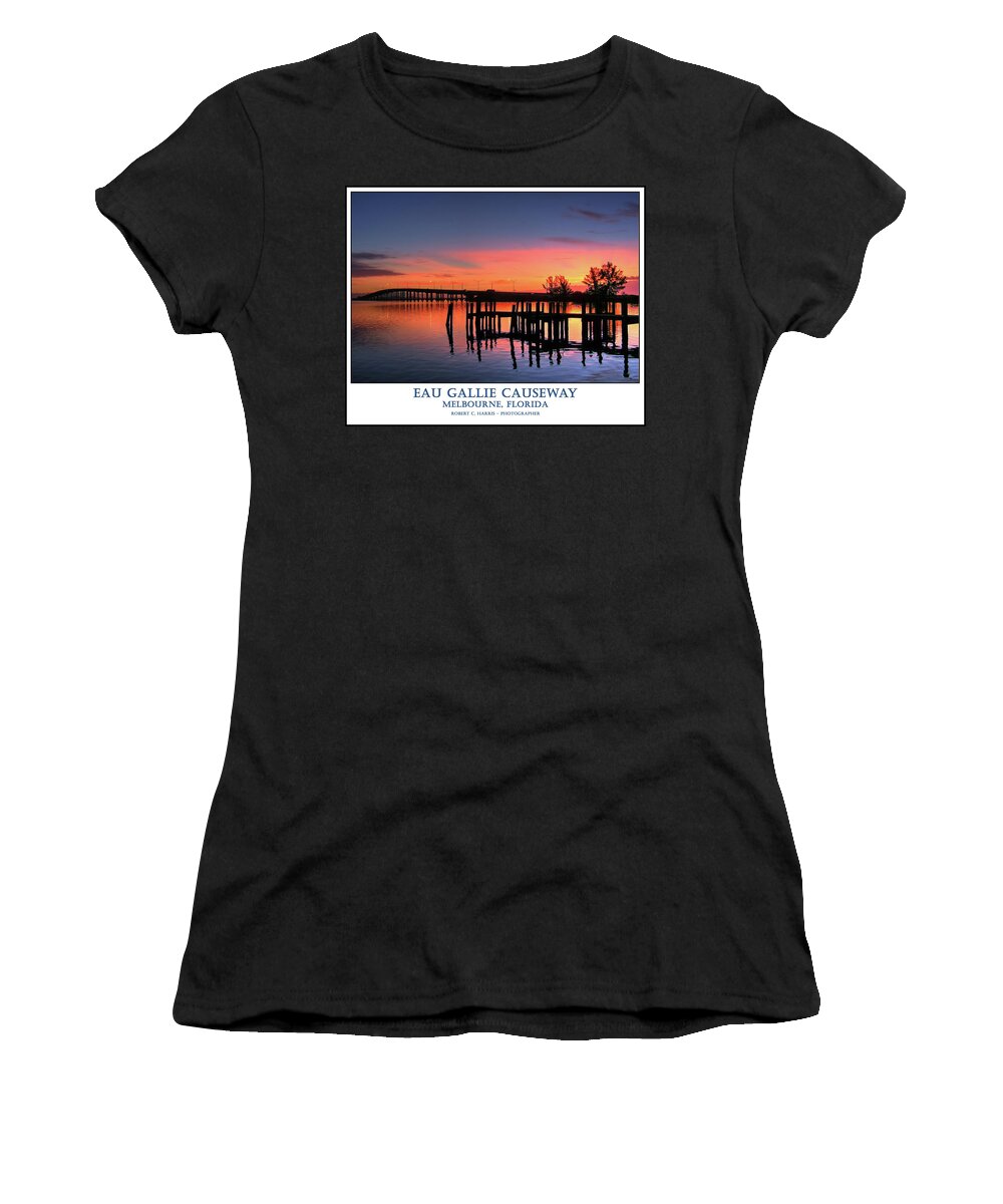 Fine Art Women's T-Shirt featuring the photograph Eau Gallie Causeway by Robert Harris