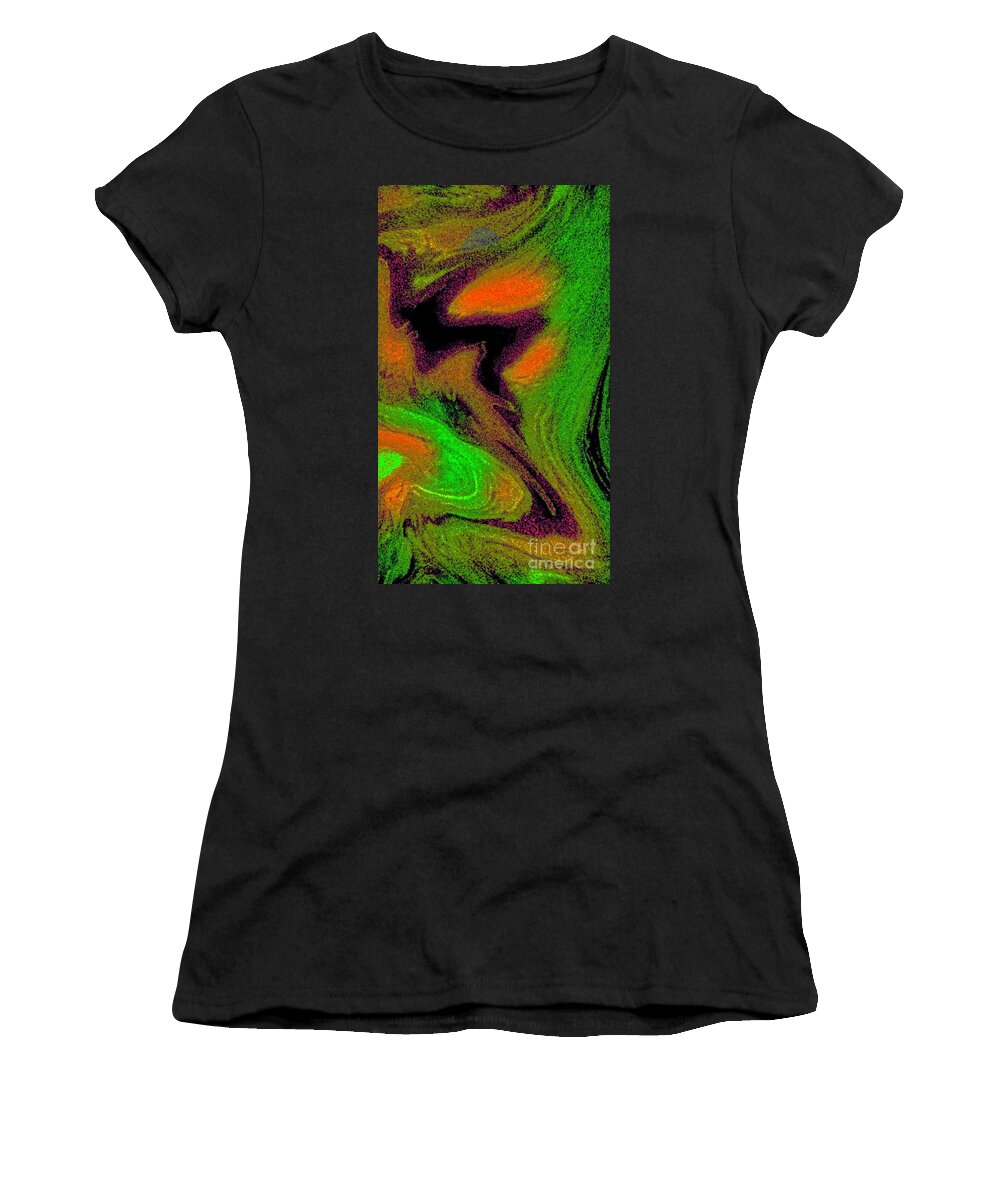 Glowing Texture Women's T-Shirt featuring the digital art Eclectic Eclipse by Glenn Hernandez