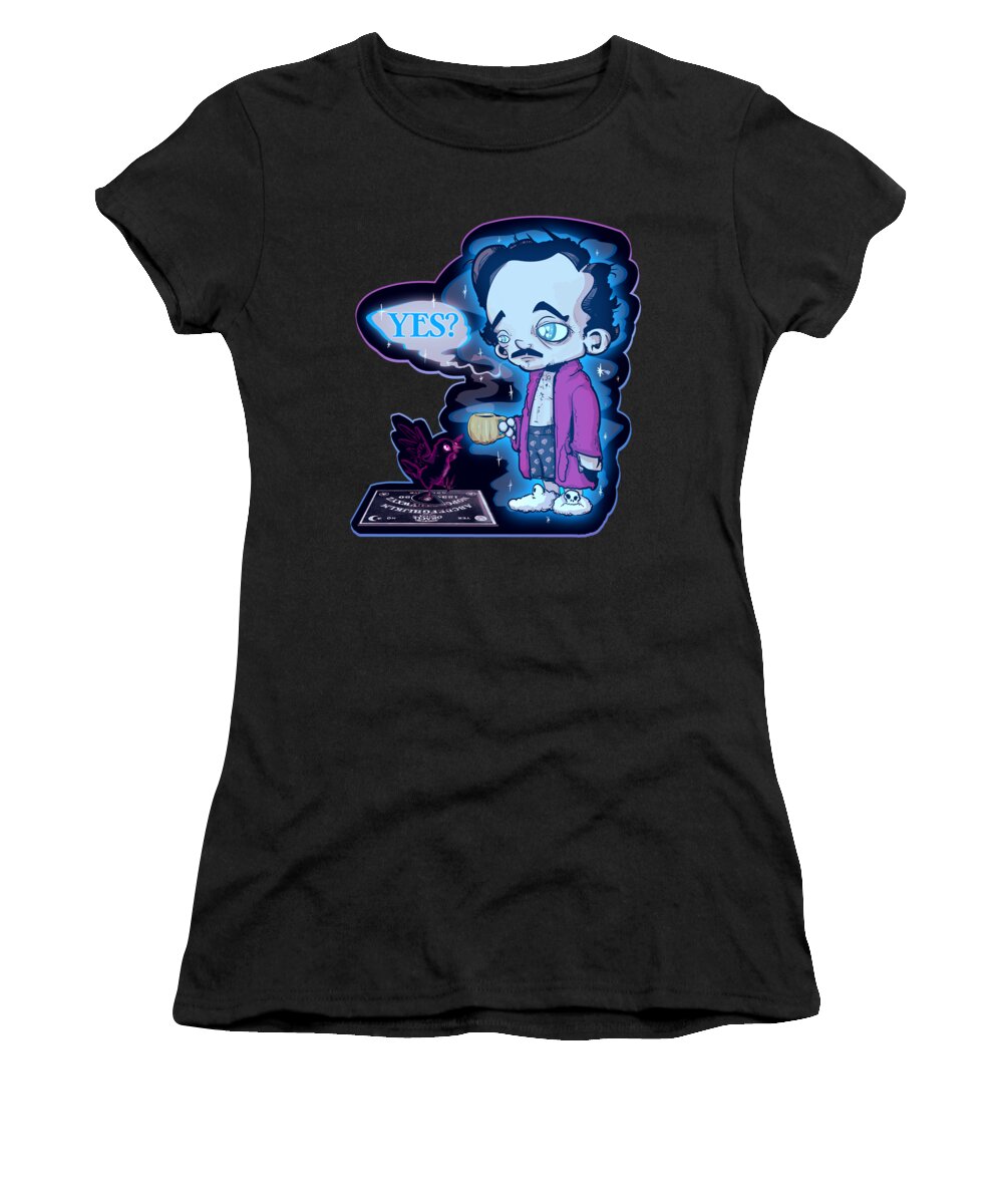 Poe Women's T-Shirt featuring the drawing Edgar Allan Poe by Ludwig Van Bacon