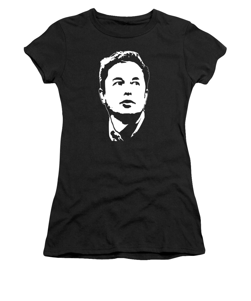 Elon Women's T-Shirt featuring the digital art Elon Musk by Filip Schpindel