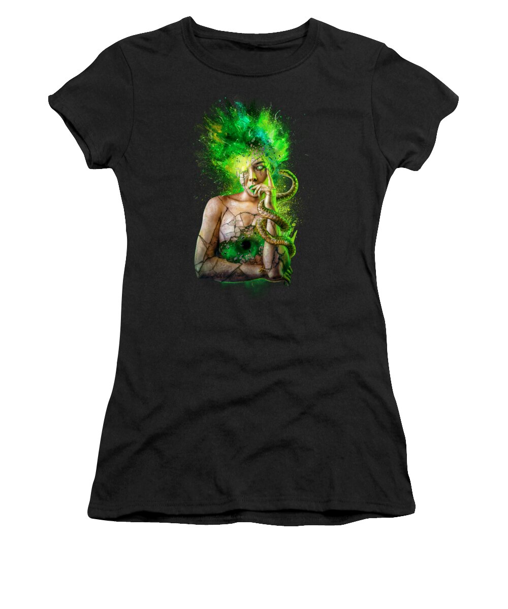 Envy Women's T-Shirt featuring the digital art Envy from Seven Deadly Sins by Mario Sanchez Nevado