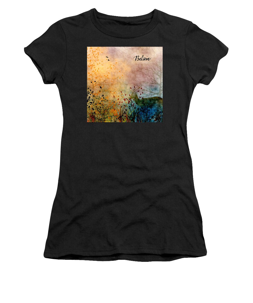 Believe Women's T-Shirt featuring the painting Faith in the one by Trilby Cole