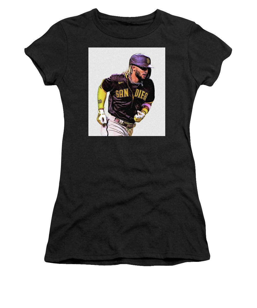 Fernando Tatis Jr. - SS - San Diego Padres Women's T-Shirt by Bob Smerecki  - Fine Art America